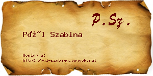 Pál Szabina névjegykártya