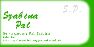 szabina pal business card