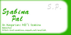 szabina pal business card